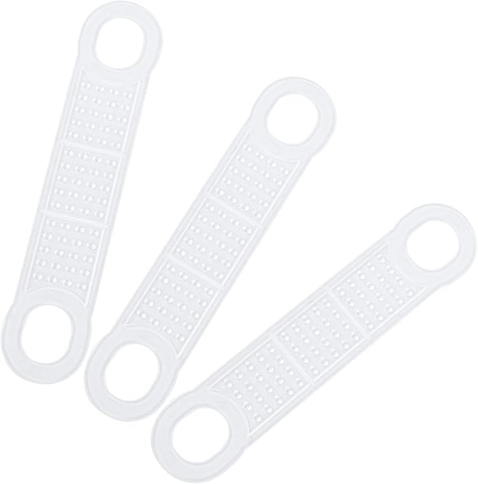 AUEAR, 100 Pack Clear Non-Slip Rubber Clothes Grips Clothing Strips for Wood Plastic Hangers Home Stores Use