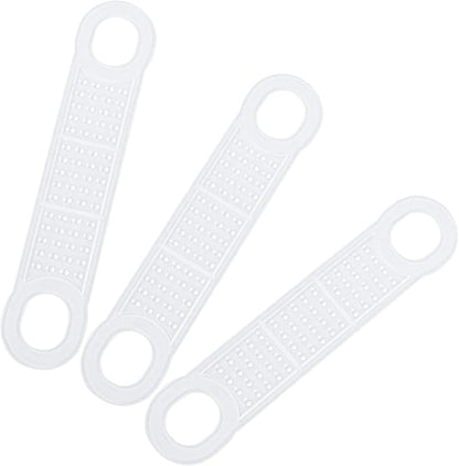 AUEAR, 100 Pack Clear Non-Slip Rubber Clothes Grips Clothing Strips for Wood Plastic Hangers Home Stores Use