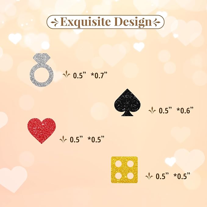 120pcs Casino Bachelorette Confetti, She Said Yes We Said Vegas Table Decor, Las Vegas Dollar Paper Scatter, Silver Glitter Lucky in Love Table Decoration, Casino Bridal Shower Party Decoration