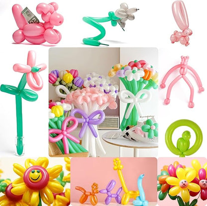 Black Balloons 100 Pcs - 260 Long Balloons for Tying Arch, Twisting & Decorating Birthdays, Halloween, Weddings & More