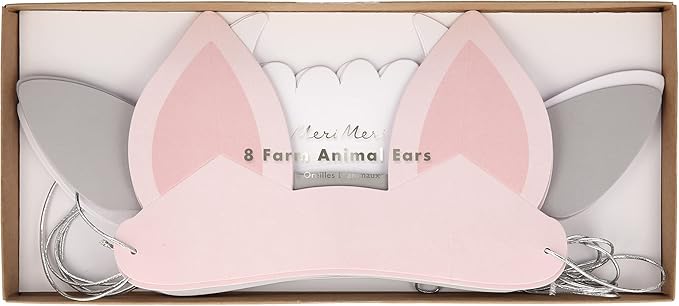 Meri Meri On The Farm Animal Ears (Pack of 8)