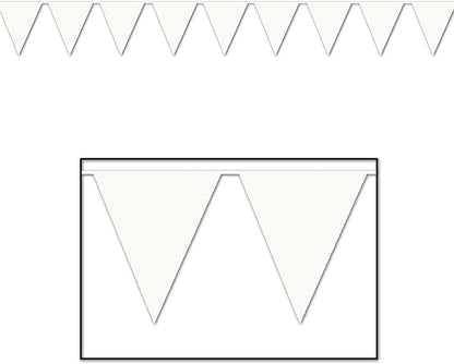 Indoor/Outdoor Pennant Banner (white) Party Accessory (1 count) (1/Pkg)