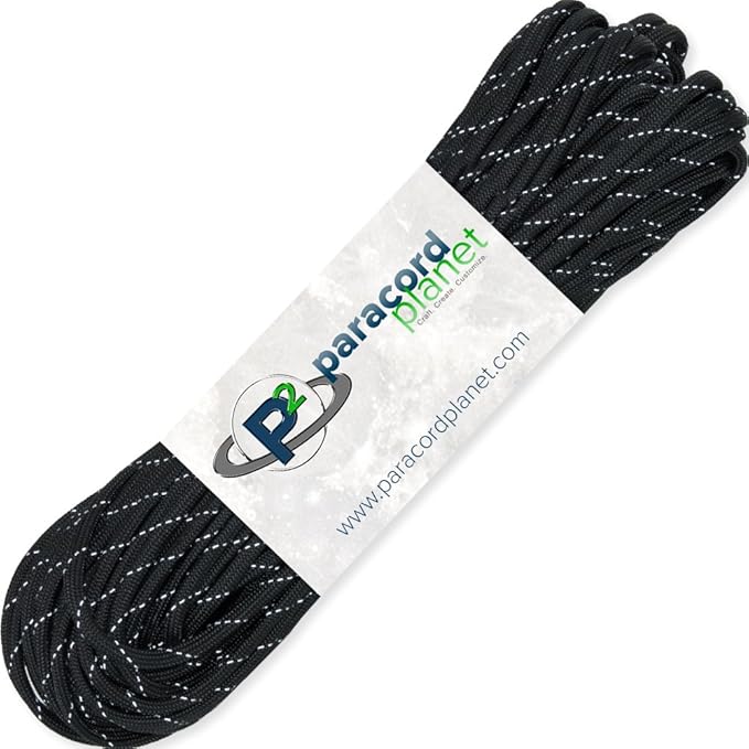 Paracord Planet Genuine Type III 550lb Paracord – Nylon Cord in Solid, Multi, and Reflective Colors – 25+ Colors and Length Options of 10', 25', 50', and 100'