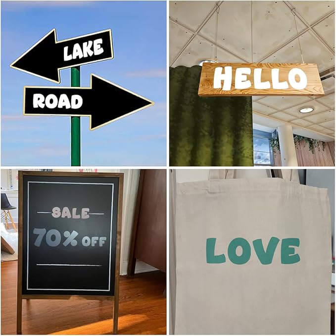 REOLAN 2 Inch Letter Stencils for Painting - 42 Pack Alphabet Letter and Number Stencil Templates with Signs for Painting, Reusable Letters and Numbers Stencils for Chalkboard Wood Signs & Wall Art