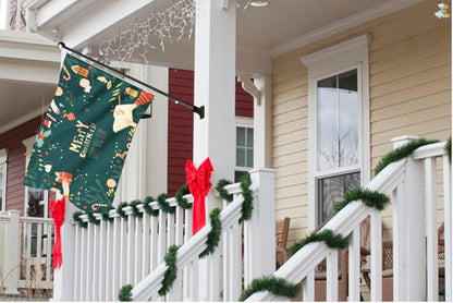 AGAS Christmas Flag 3x5 Outdoor, Merry Christmas and Happy New Year Flags with Brass Grommets - 200 Denier Nylon Large Welcome Signs Banners Gifts for Outdoor Wall Decorations For Winter Holiday Parties, Home Decor, Shops