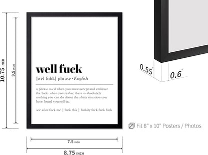 Poster Master Definition Print - Typography Poster - Dictionary Art - Minimal Gift for Men & Women - Funny Wall Decor for Dorm, Bedroom or Living Room - 8x10 Black Framed