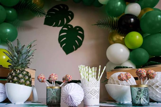Treasures Gifted 36 Count Pine Green Latex Balloons - 12 Inch Round, Premium Latex, Durable, Versatile, Luxurious Color - Perfect for Birthday, Baby Shower - Children & Babies, Unisex