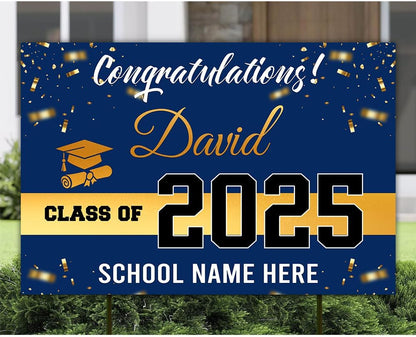 Personalized Graduation Yard Signs, Class of 2025 Sign, Graduation Senior Sign 2025, Graduate Yard Sign, Graduation Decorations Sign, High School Grad, College Graduation Sign #3