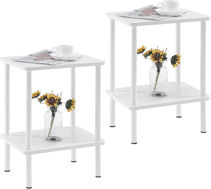 Apicizon 2 Tier End Table Set of 2, Small Side Table