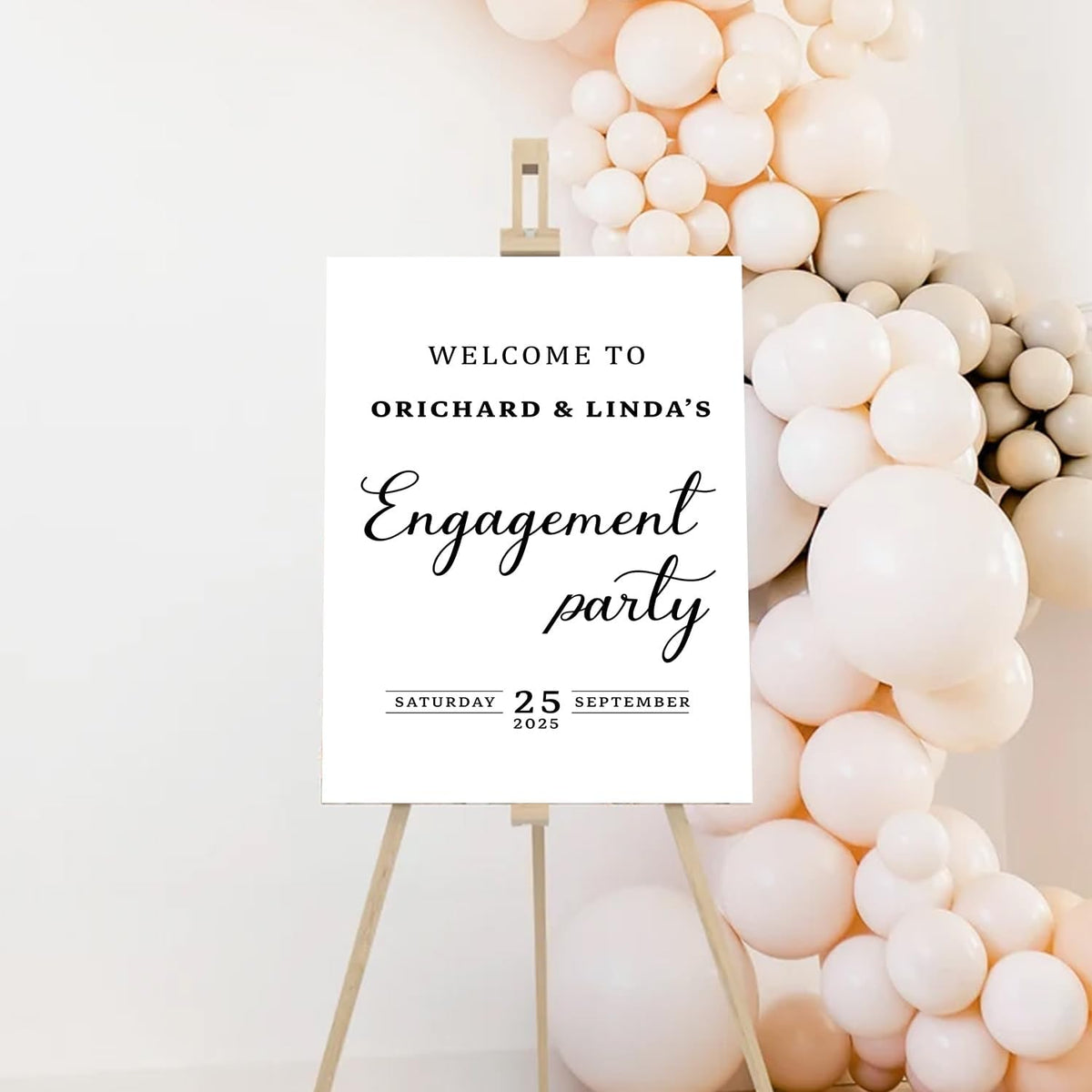 Personalized Engagement Welcome Sign - Perfect for Parties, Decorations