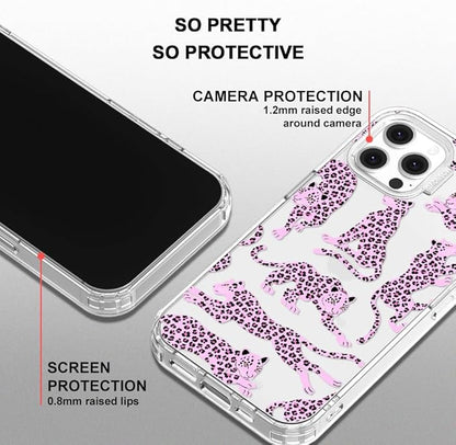 MOSNOVO Case for iPhone 12 & iPhone 12 Pro, [Buffertech 6.6ft Military-Grade Drop Protection] [Anti Peel Off Tech] Clear TPU Bumper Phone Case Cover Design - Pink Leopard