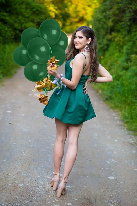 Treasures Gifted 36 Count Pine Green Latex Balloons - 12 Inch Round, Premium Latex, Durable, Versatile, Luxurious Color - Perfect for Birthday, Baby Shower - Children & Babies, Unisex