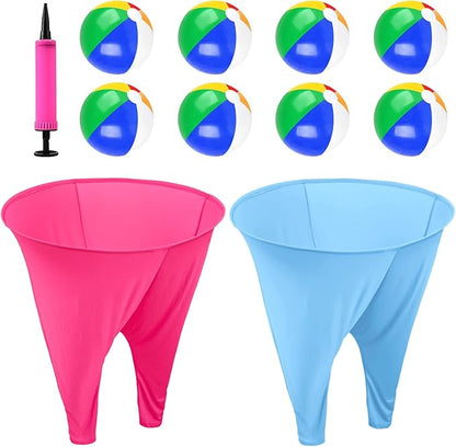 Granny Pants Yard Game Freaky Party Games Pants with Bouncy Balls and Air Pump Oversized Granny Pants Outdoor Game for Adults and Family Interactive Throwing Game for Group Gatherings