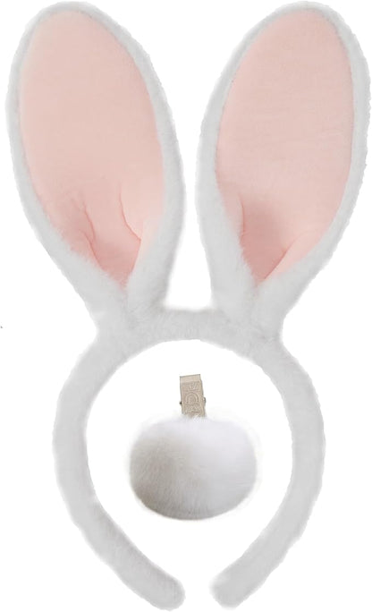Olivemont Easter bunny ears headband for rabbit pretend play plush costume
