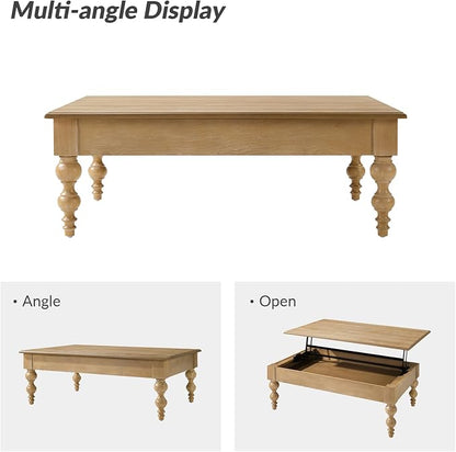 HULALA HOME Coffee Table Lift Top