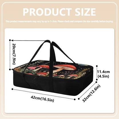 Mushroom Insulated Casserole Carriers for Hot or Cold Food Casserole Dish Carrying Case with Heat Resistant Lining Reusable Food Carrier Fits 11 x 15 or 9 x 13 Baking Dish