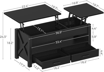 Seventable Coffee Table, 39.3" Lift Top Coffee Table