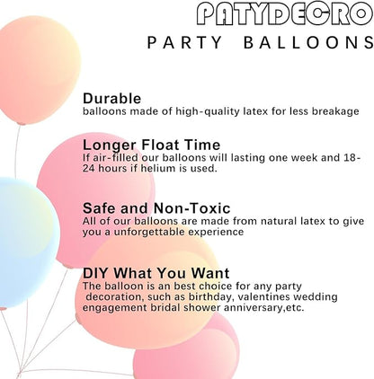 Red White Balloons Arch Kit, 124pcs Red and White Confetti Balloons with 16ft Tape Strip & Dot Glue for Graduation Birthday Baby Shower Wedding Party Decorations