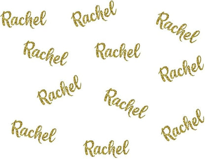 Personalized Custom Name Confetti- glitter- birthday- graduation-bridal shower-wedding-baby shower-anniversary- cursive font- table scatter Table Confetti, Bachelorette Engagement Party Decorations