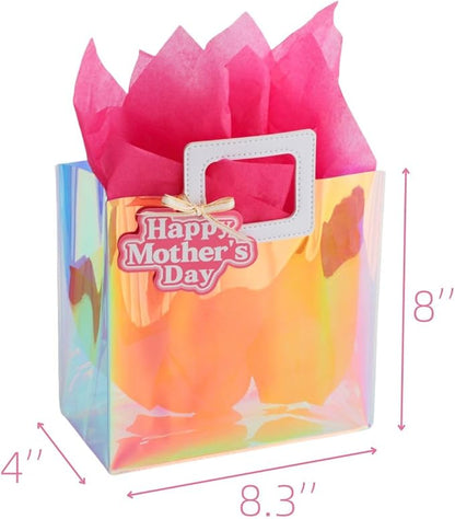 8.3'' Small Mothers Day Gift Bag with Tissue Paper and Gift Tag