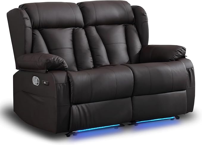 58.3" Reclining Loveseat Sofa, RV Loveseat Recliner Couch