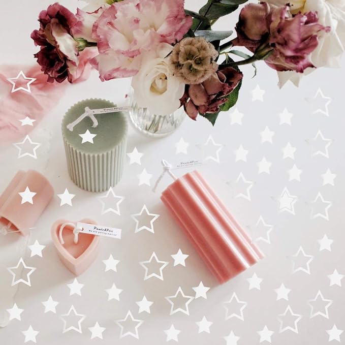 Confetti Star Confetti Party Scatter for Birthday Wedding Anniversary Party Decoration Supplies.(Star 2 Size Silver)