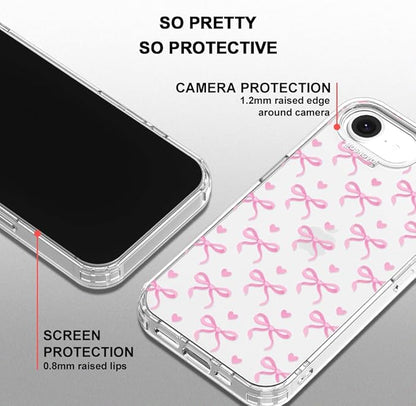 MOSNOVO for iPhone 17e Case/iPhone 16e Case, Shockproof Military-Grade Protection 6.6ft Drop Tested, Clear Phone Case for iPhone 16e / iPhone 17e, Bowtiful Love Design