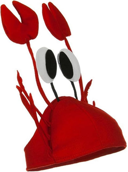 Crab Hat Set- Funny Party Hats Dress Up Crazy Theme Party Roleplay Hats Set Novelty 3D Crab Hat for Unisex
