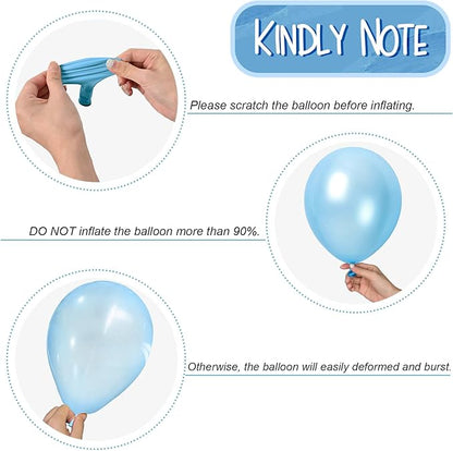 Snowflake Balloons Winter Blue White Silver Balloons Metallic Pearl Blue Silver White Snowflake Balloon Set for Princess Snow Wonderland Ice Christmas Birthday Baby Shower Wedding Party Decorations