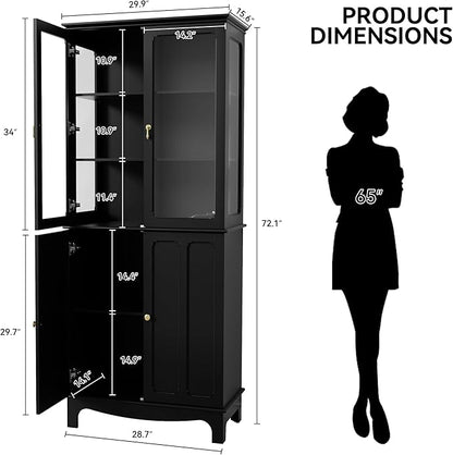 ARTPOWER 72" Freestanding Kitchen Pantry Storage Sideboard, Classical Tall