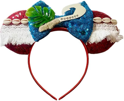 Mouse Ears Bow Headband With Accessories Decoration, for Cartoon Cosplay Costume Party
