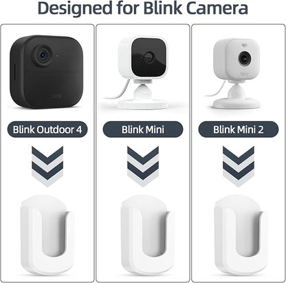 Blink Mini No Drilling No Screws Wall Mount Bracket, 3 Pack Adhesive Blink Outdoor Camera Mount for Blink Mini/Mini 2 /Outdoor 4 /Indoor Camera, Easy to Install -White