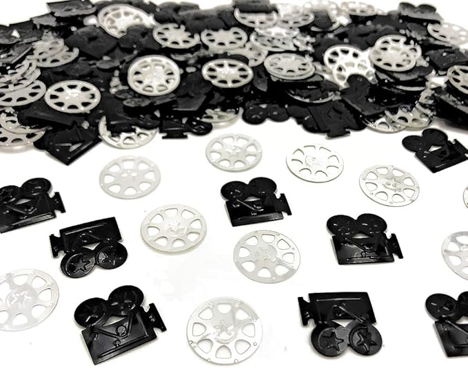 45g Video Camera Confetti Metallic Foil Table Scatters Confetti for Party Wedding Birthday Baby Showe Bridal Shower Festival Theme Party Decorations Supplies