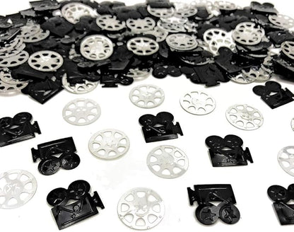 45g Video Camera Confetti Metallic Foil Table Scatters Confetti for Party Wedding Birthday Baby Showe Bridal Shower Festival Theme Party Decorations Supplies