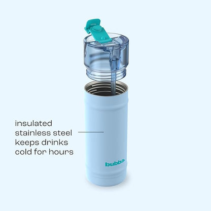 bubba 18 oz Dualsip Insulated Stainless Steel Water Bottle with Straw - Reusable, Leakproof, Lightweight, Dishwasher Safe, Lead-Free and BPA-Free, Daydreamin'