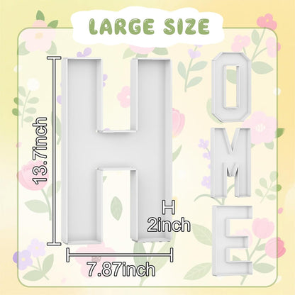 HOME Cardboard Letters for Housewarming Party Decorations, 13.7 Inch Charcuterie Letters Fillable Paper Mache Letter Trays for House Warming Decoration Party, Charcuterie Letter Fillable for New Home