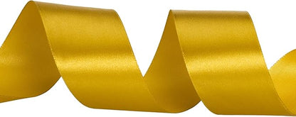 YASEO 1 1/2 Inch Gold Solid Satin Ribbon, 50 Yards Craft Fabric Ribbon for Gift Wrapping Floral Bouquets Wedding Party Decoration