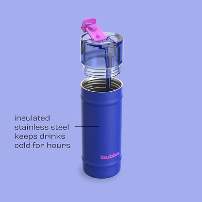 bubba 18 oz Dualsip Insulated Stainless Steel Water Bottle with Straw - Reusable, Leakproof, Lightweight, Dishwasher Safe, Lead-Free and BPA-Free, Ocean Energy