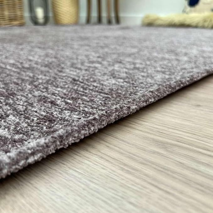 Alfa Rich 7x10 Dark Gray Washable Area Rugs for Living Room Bedroom Kitchen Cotton Decor Solid Rug