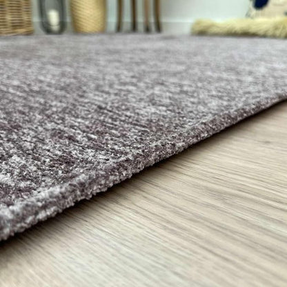 Alfa Rich 7x10 Dark Gray Washable Area Rugs for Living Room Bedroom Kitchen Cotton Decor Solid Rug