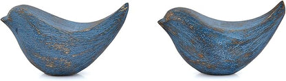 Statues Acacia Wood Bird Figurines | Rustic Farmhouse Decor, Office Accent Elegant Woodland Home Accent Tabletop Decor & Gift (4.5" x 2" x 2.5")