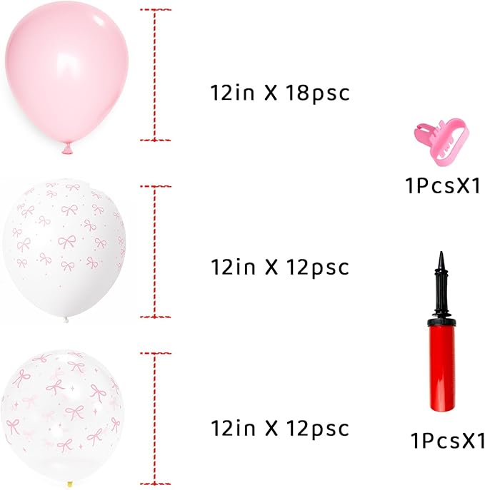 6pcs Balloon Stands Kit Table Centerpiece Table Decorations for Sorority Anniversary Birthday Wedding Graduation Party Decorations (Pink Bow)