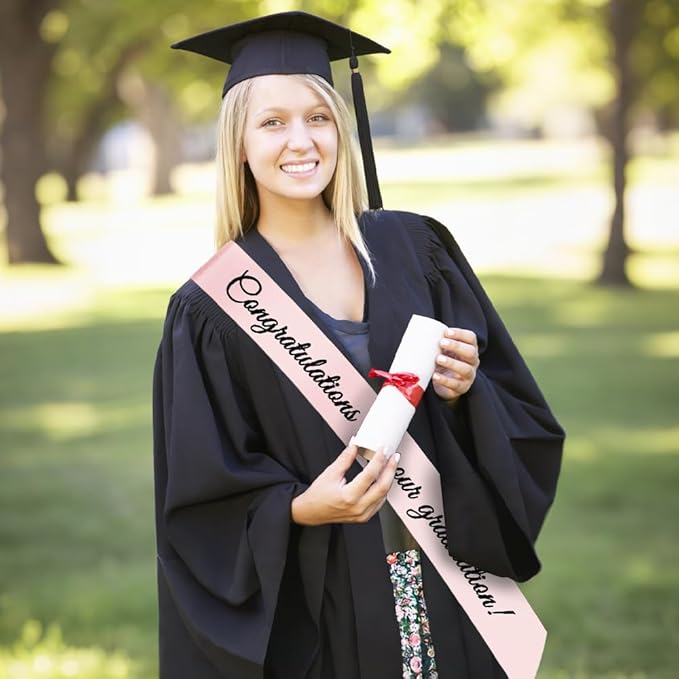 4Pcs Pink Blank Sash for Prom Queen, Homecoming, Pageant, Wedding Anniversary Wreath Christmas Party Satin Sash for Graduation, Birthday, Halloween Bachelorette Party, DIY Sashes with Safety Pin
