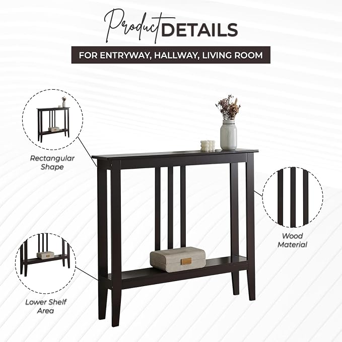 Kings Brand Furniture Narrow Console Table