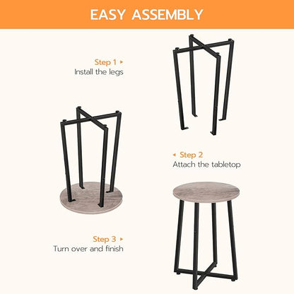 HOOBRO Side Table, Round End Accent Table