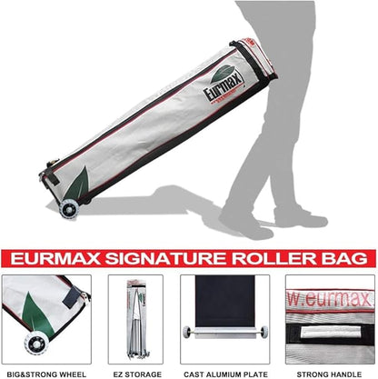 Eurmax USA 10x20ft Pop Up Canopy, Commercial Instant Tent for Outdoor Events, Patented No-Tip Rolling Storage Bag with 6 Sandbags,UV & Water Resistant,Heavy Duty Portable Shelter Gazebo,Pink