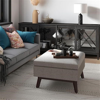 SIMPLIHOME Owen Coffee Table Storage Ottoman