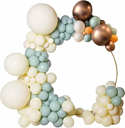 137Pcs Retro Smoke Green Balloon Garland Arch Suit,Jungle Safari Woodland Forest Wild One Camper Balloon Arch, Olive Green Gold Coffee Cocoa Balloons，Wedding Party Birthday Baby Shower Decoration.
