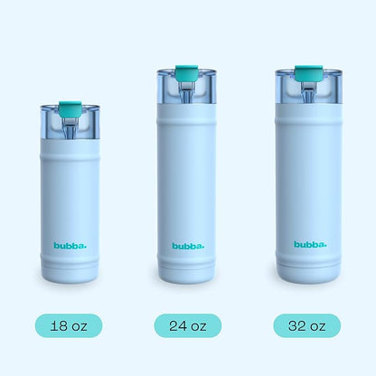bubba 18 oz Dualsip Insulated Stainless Steel Water Bottle with Straw - Reusable, Leakproof, Lightweight, Dishwasher Safe, Lead-Free and BPA-Free, Daydreamin'