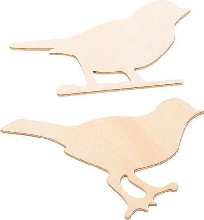 PRETYZOOM 2pcs Wooden Bird Wall Decor Nordic Style Room Decor Animal Decorative Ornaments for Boys and Girls Room